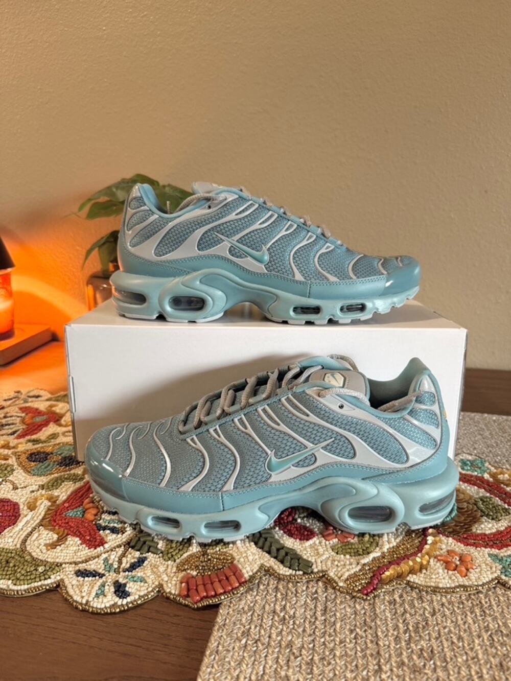 Nike ID By You Air Max Plus Igloo Tropical Teal Green Metallic Silver HF0665 900